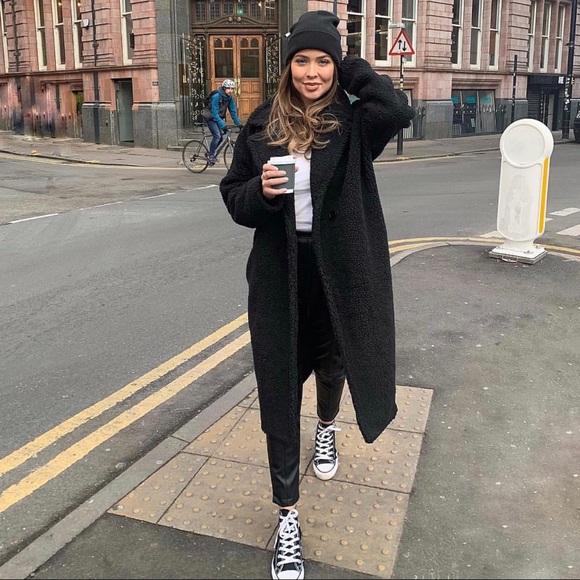 oversized borg teddy jacket